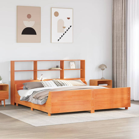 Bookcase Bed Without Mattress Solid Wood