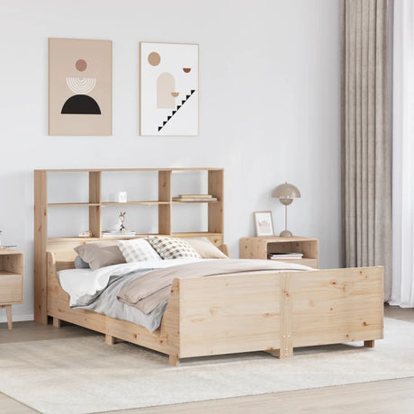 Bookcase Bed Without Mattress Solid Wood