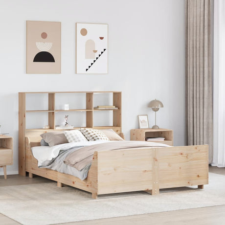 Bookcase Bed Without Mattress Solid Wood