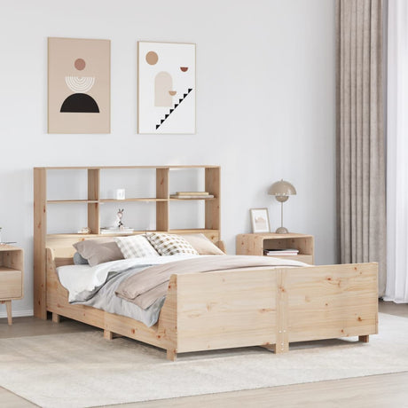 Bookcase Bed Without Mattress Solid Wood