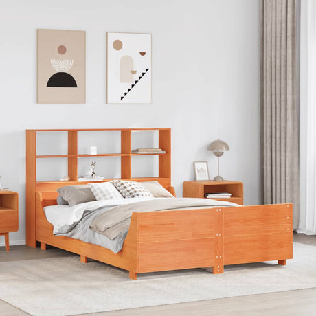 Bookcase Bed Without Mattress Solid Wood