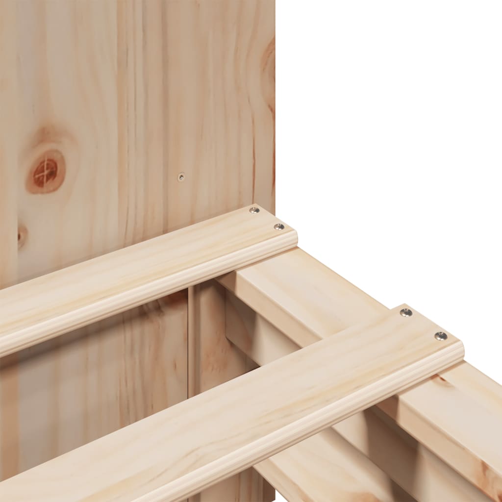 Bookcase Bed Without Mattress King Size Solid Wood