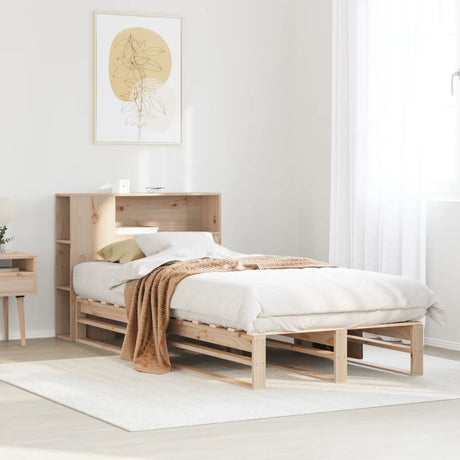 Bookcase Bed Without Mattress Solid Wood
