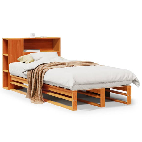 Bookcase Bed Without Mattress Solid Wood