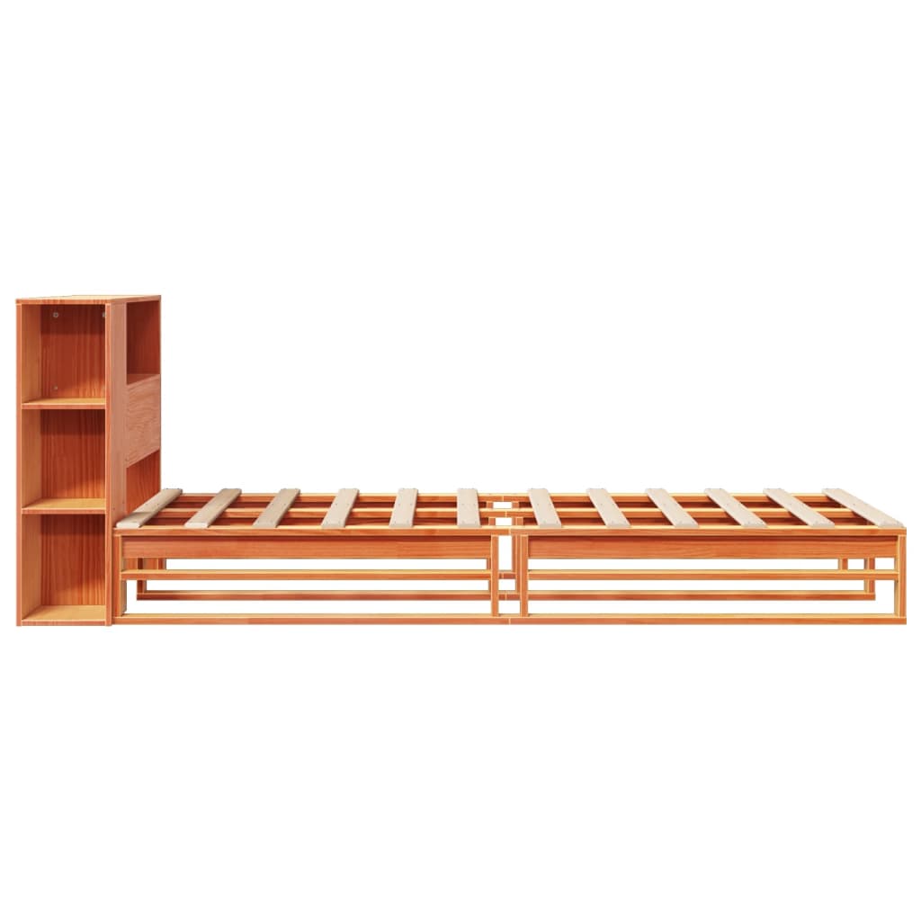 Bookcase Bed Without Mattress Solid Wood
