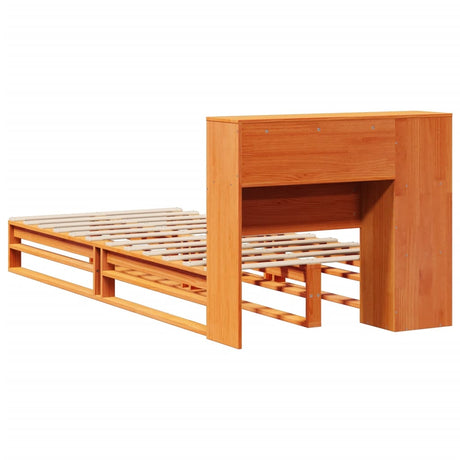 Bookcase Bed Without Mattress Solid Wood