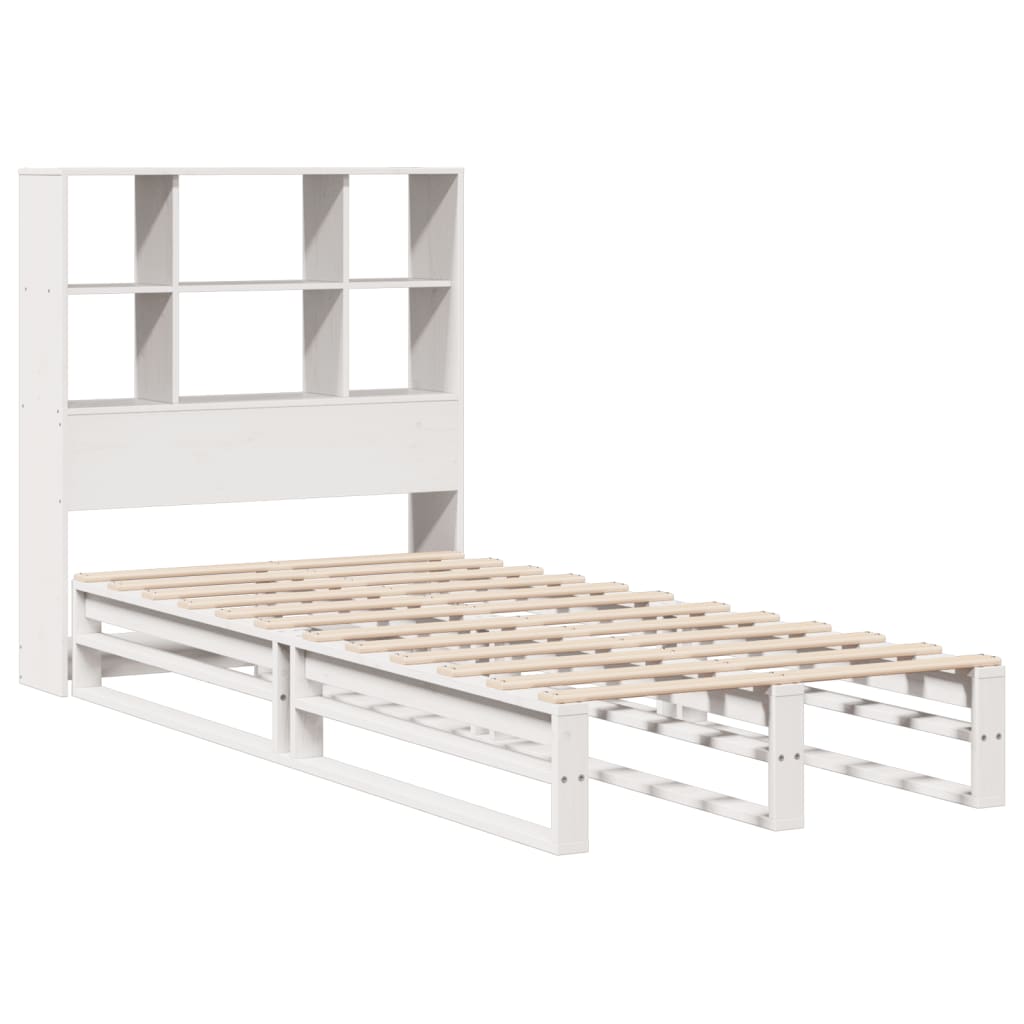 Bookcase Bed Without Mattress Solid Wood