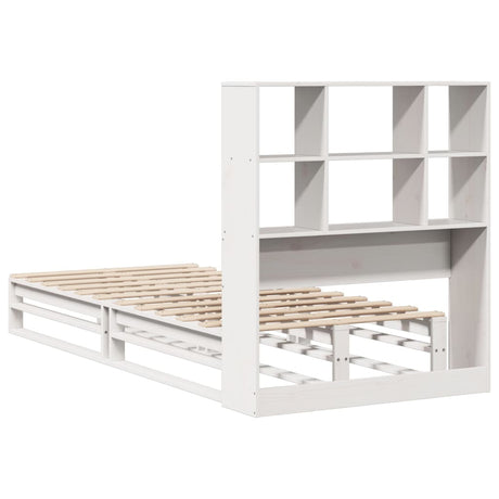 Bookcase Bed Without Mattress Solid Wood