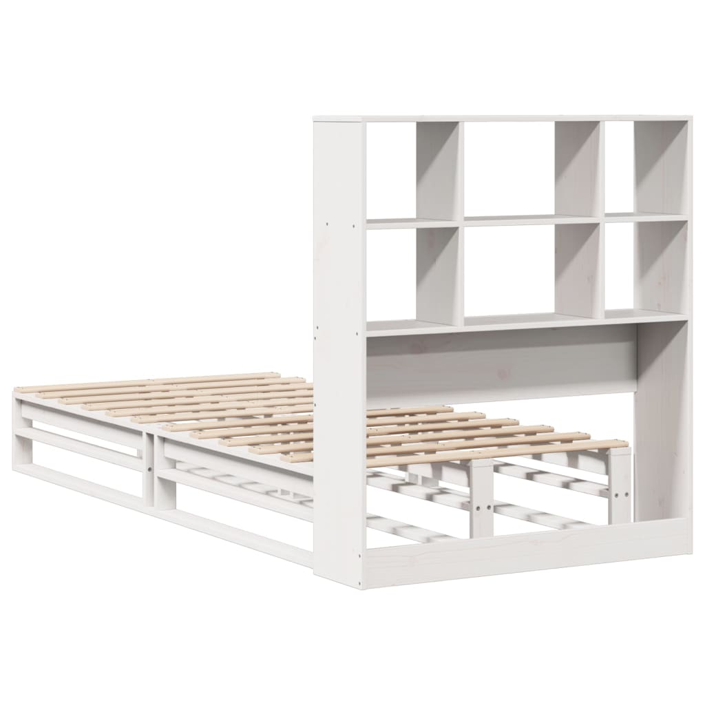 Bookcase Bed Without Mattress Solid Wood