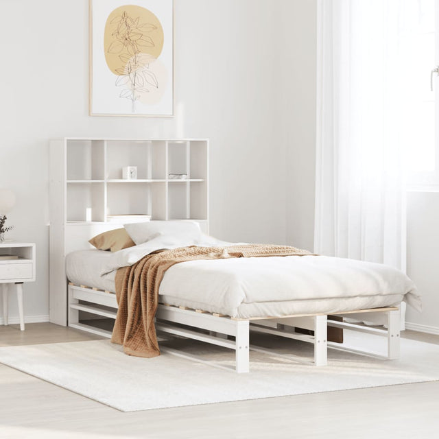 Bookcase Bed Without Mattress Solid Wood