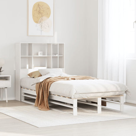 Bookcase Bed Without Mattress Solid Wood