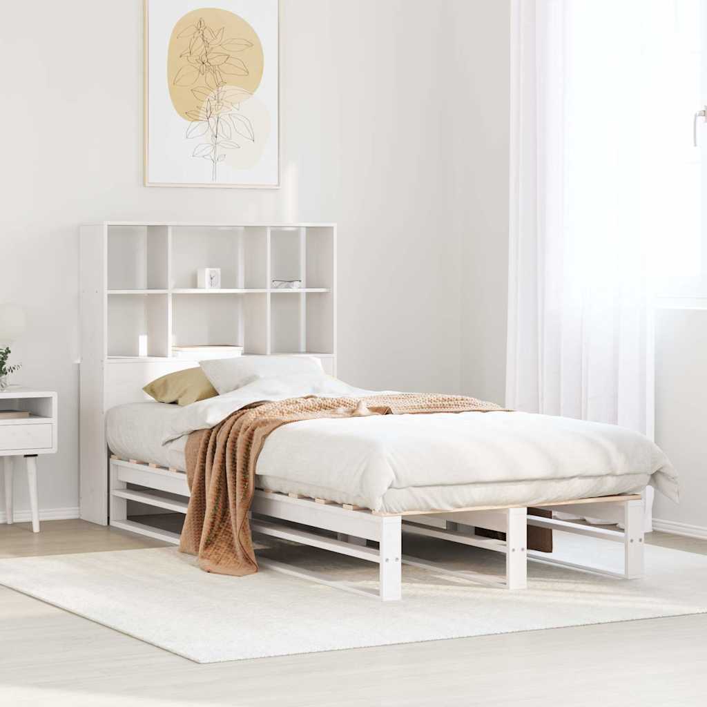 Bookcase Bed Without Mattress Solid Wood