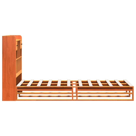 Bookcase Bed Without Mattress Solid Wood Pine