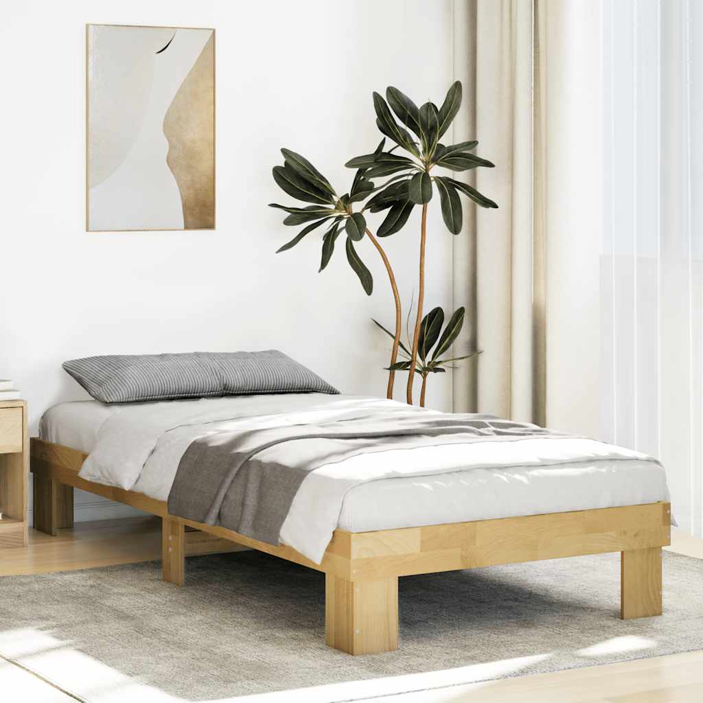 Bed Frame Without Mattress Solid Wood Oak