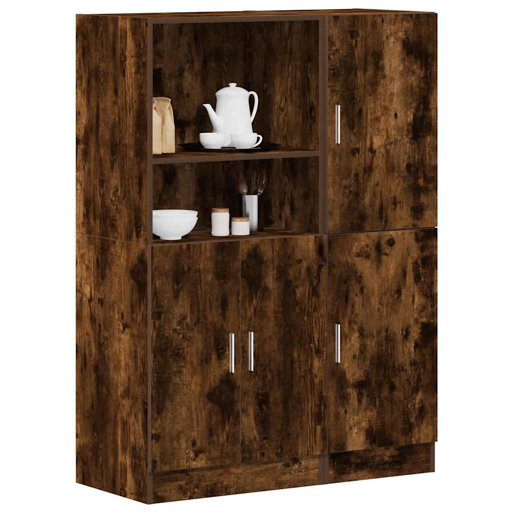 2 Piece Kitchen Cabinet Set Engineered Wood