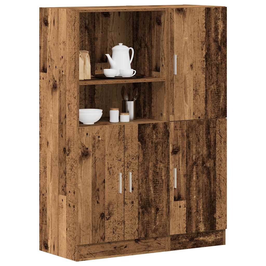 2 Piece Kitchen Cabinet Set Engineered Wood