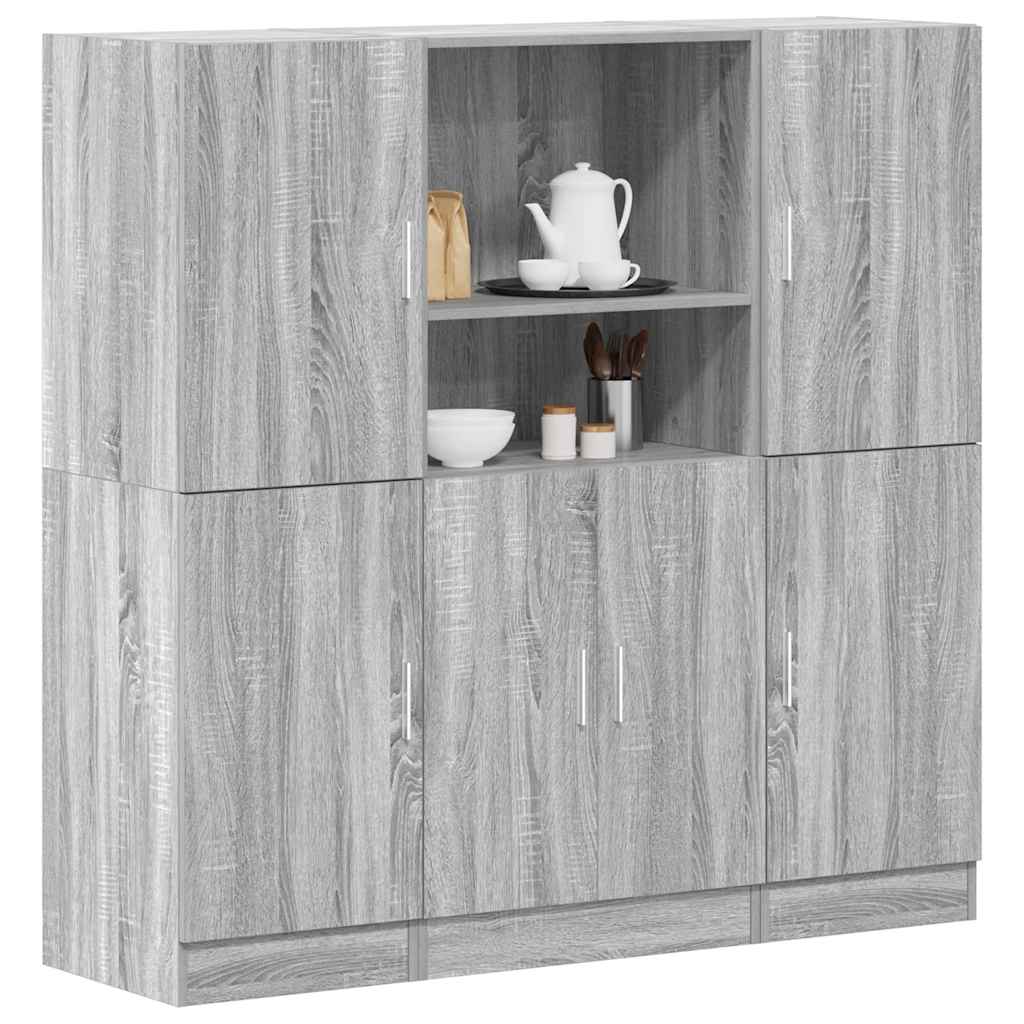 3 Piece Kitchen Cabinet Set Engineered Wood