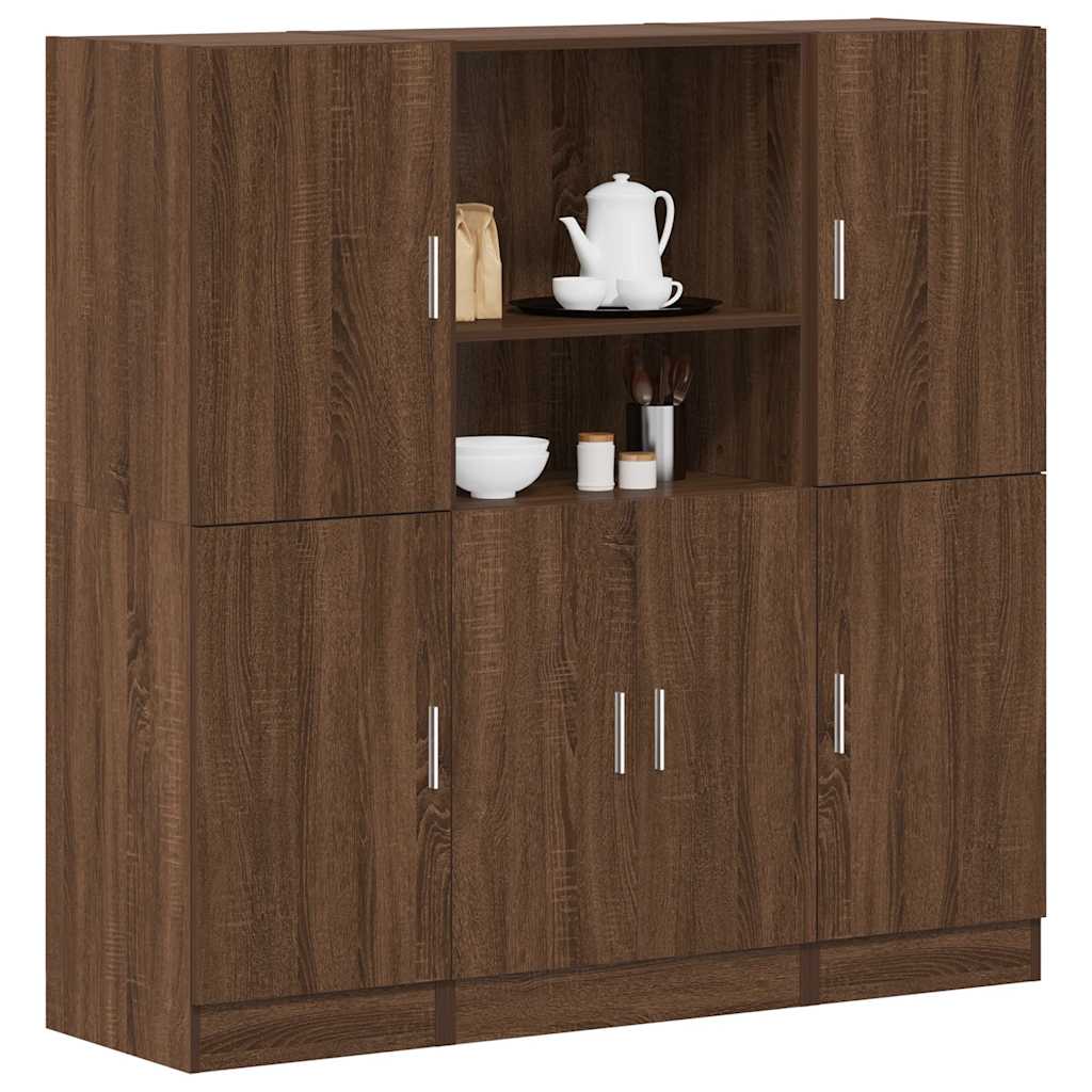 3 Piece Kitchen Cabinet Set Engineered Wood