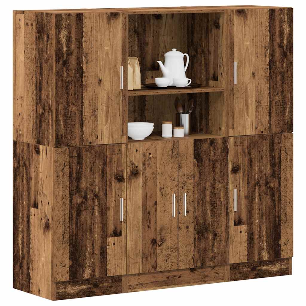 3 Piece Kitchen Cabinet Set Engineered Wood