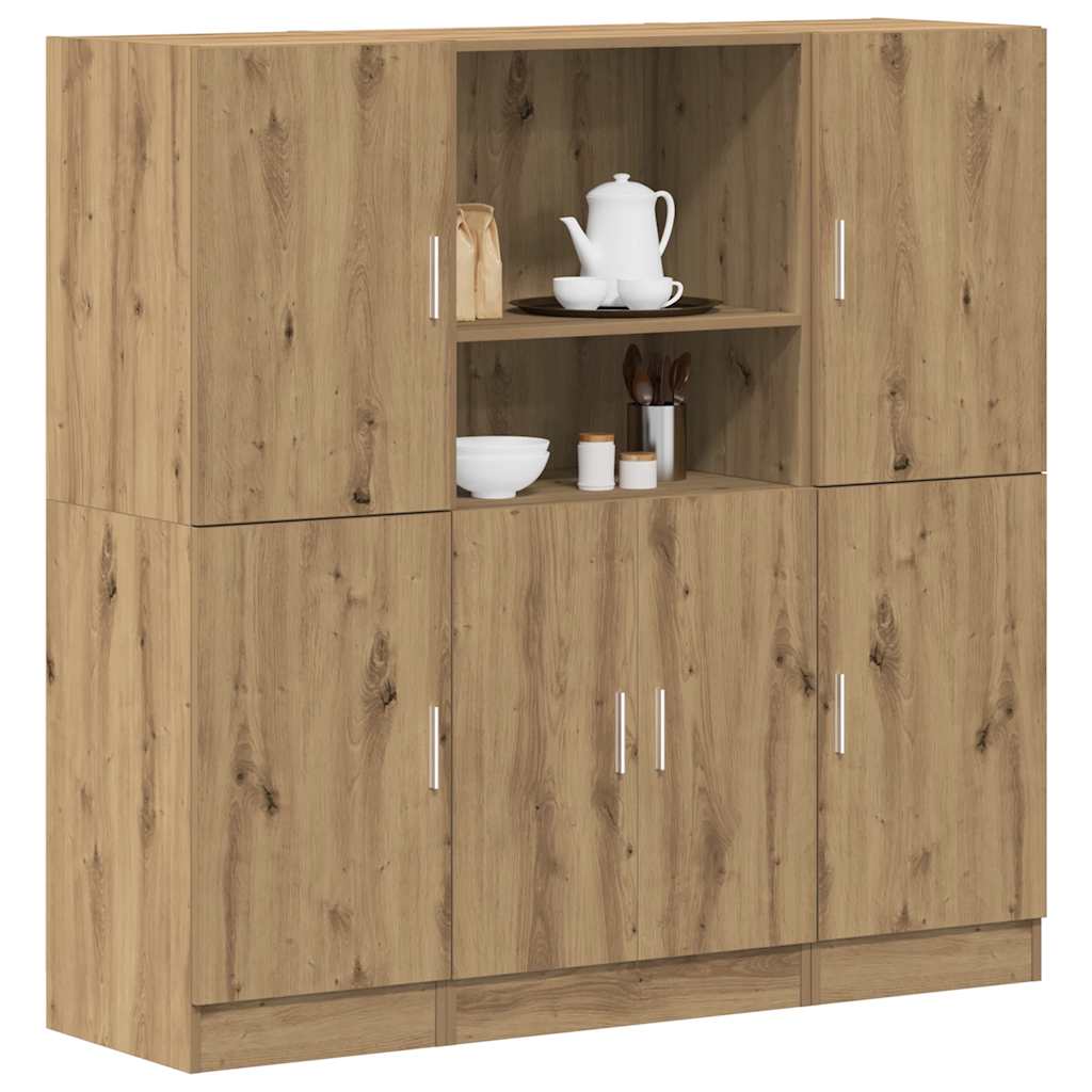 3 Piece Kitchen Cabinet Set Engineered Wood