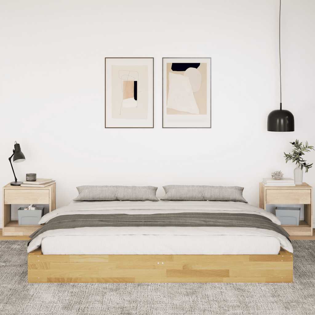 Bed Frame Without Mattress Solid Wood Oak