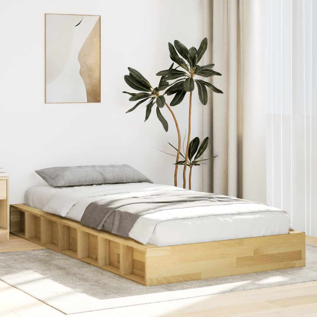 Bed Frame Without Mattress Solid Wood Oak
