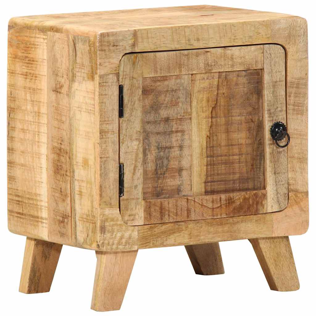 Bedside Cabinet 40X32X46 Cm Solid Wood Rough Mango