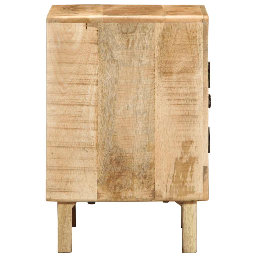 Bedside Cabinet 40X32X46 Cm Solid Wood Rough Mango