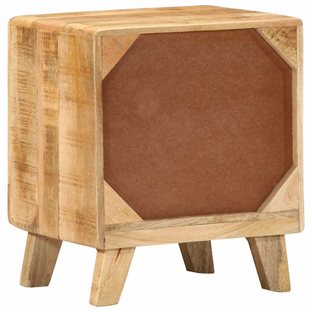 Bedside Cabinet 40X32X46 Cm Solid Wood Rough Mango