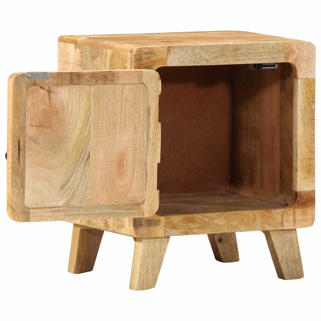 Bedside Cabinet 40X32X46 Cm Solid Wood Rough Mango