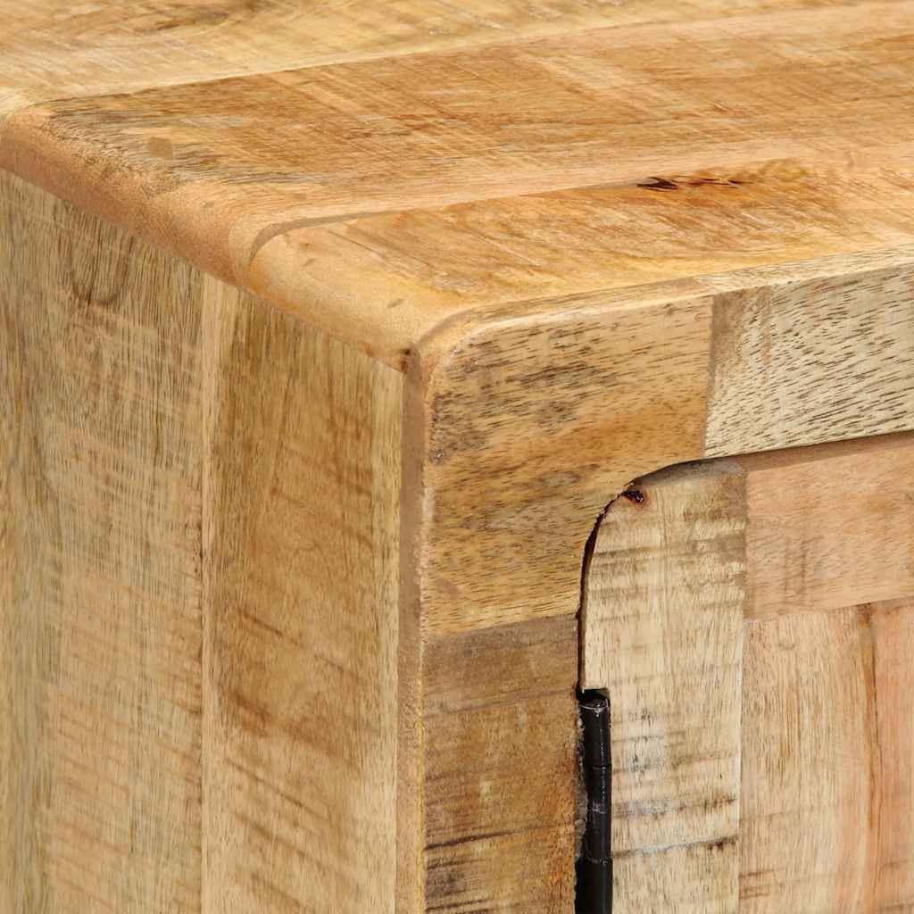 Bedside Cabinet 40X32X46 Cm Solid Wood Rough Mango