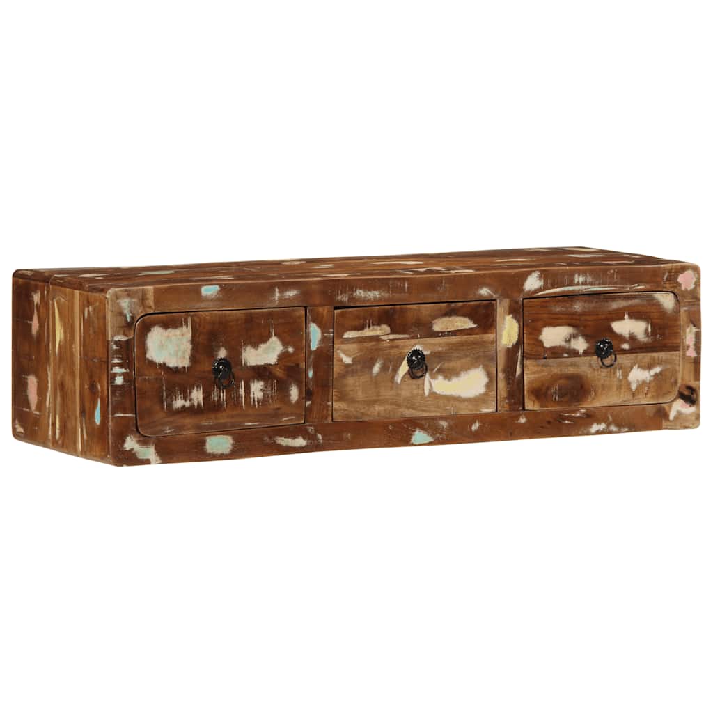 Wall-Mounted Tv Cabinet 100X32X25 Cm Solid Wood Reclaimed