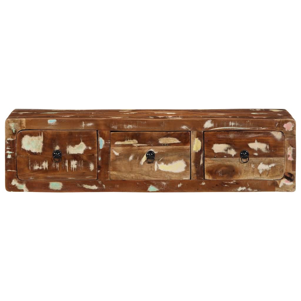 Wall-Mounted Tv Cabinet 100X32X25 Cm Solid Wood Reclaimed