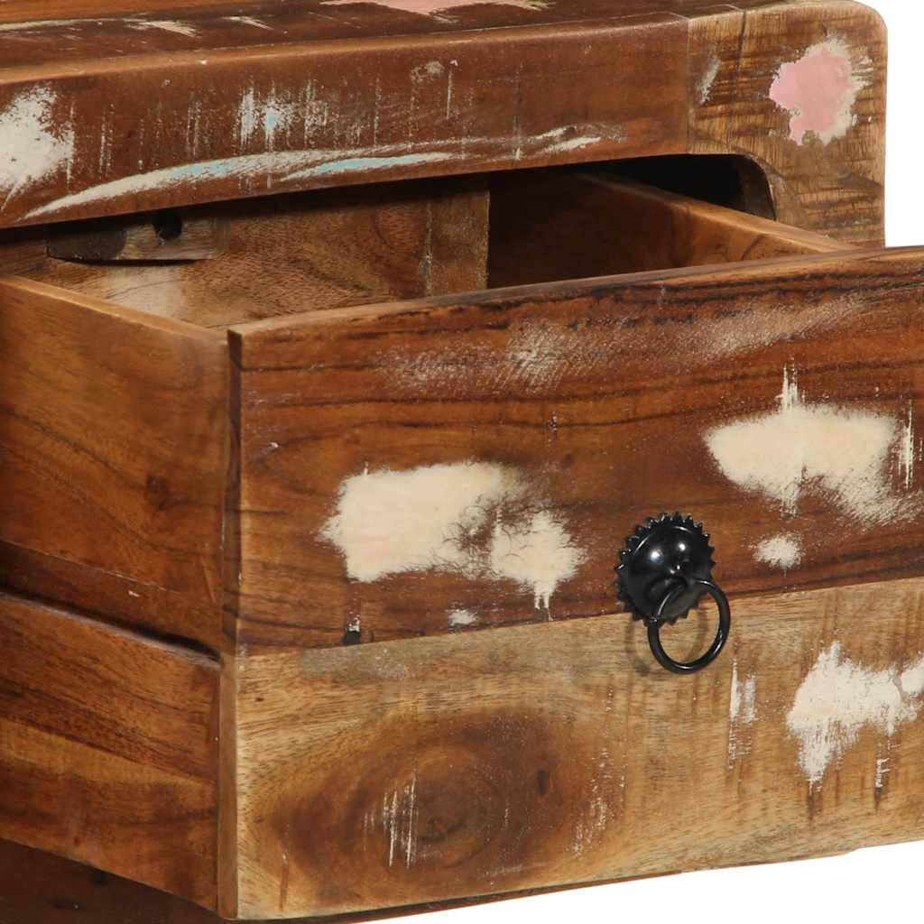 Wall-Mounted Tv Cabinet 100X32X25 Cm Solid Wood Reclaimed