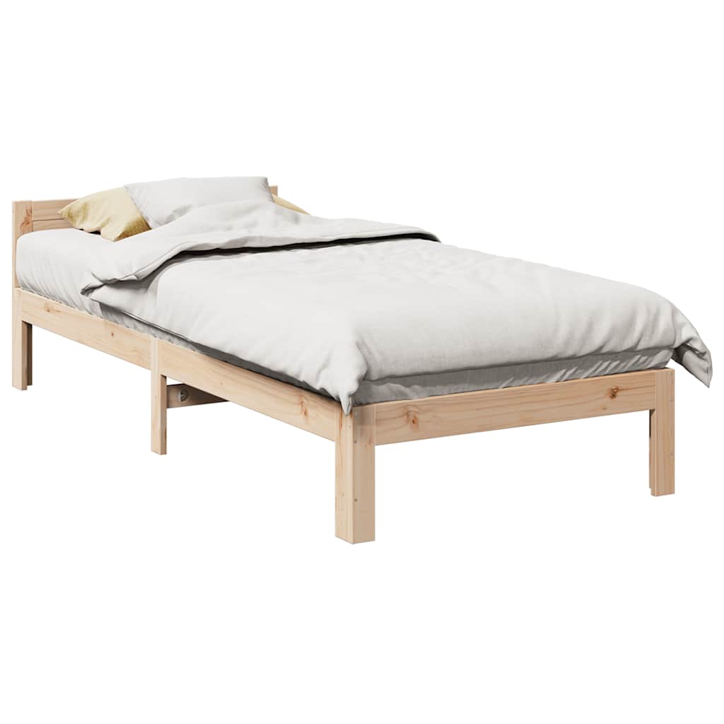 Bed Frame Without Mattress Solid Wood Pine