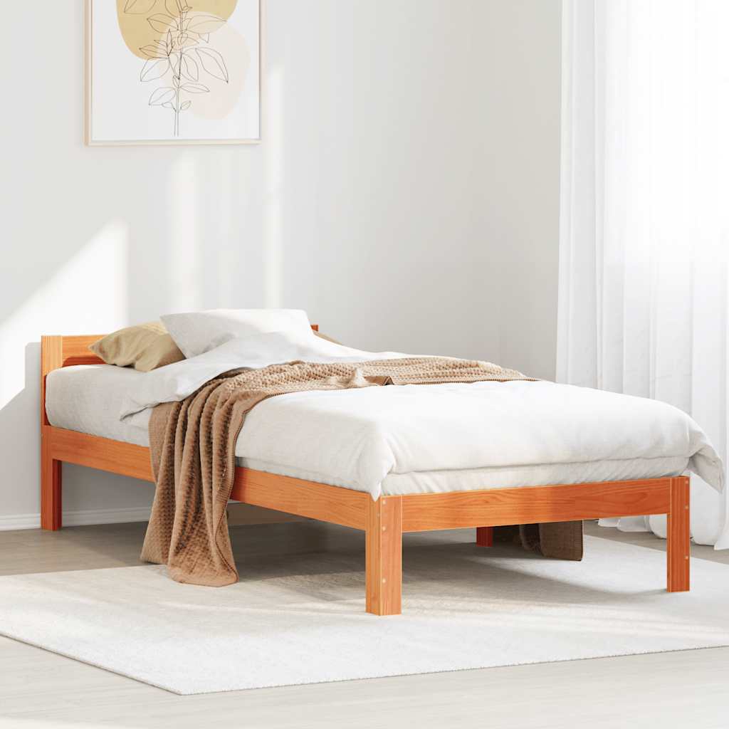 Bed Frame Without Mattress Solid Wood Pine