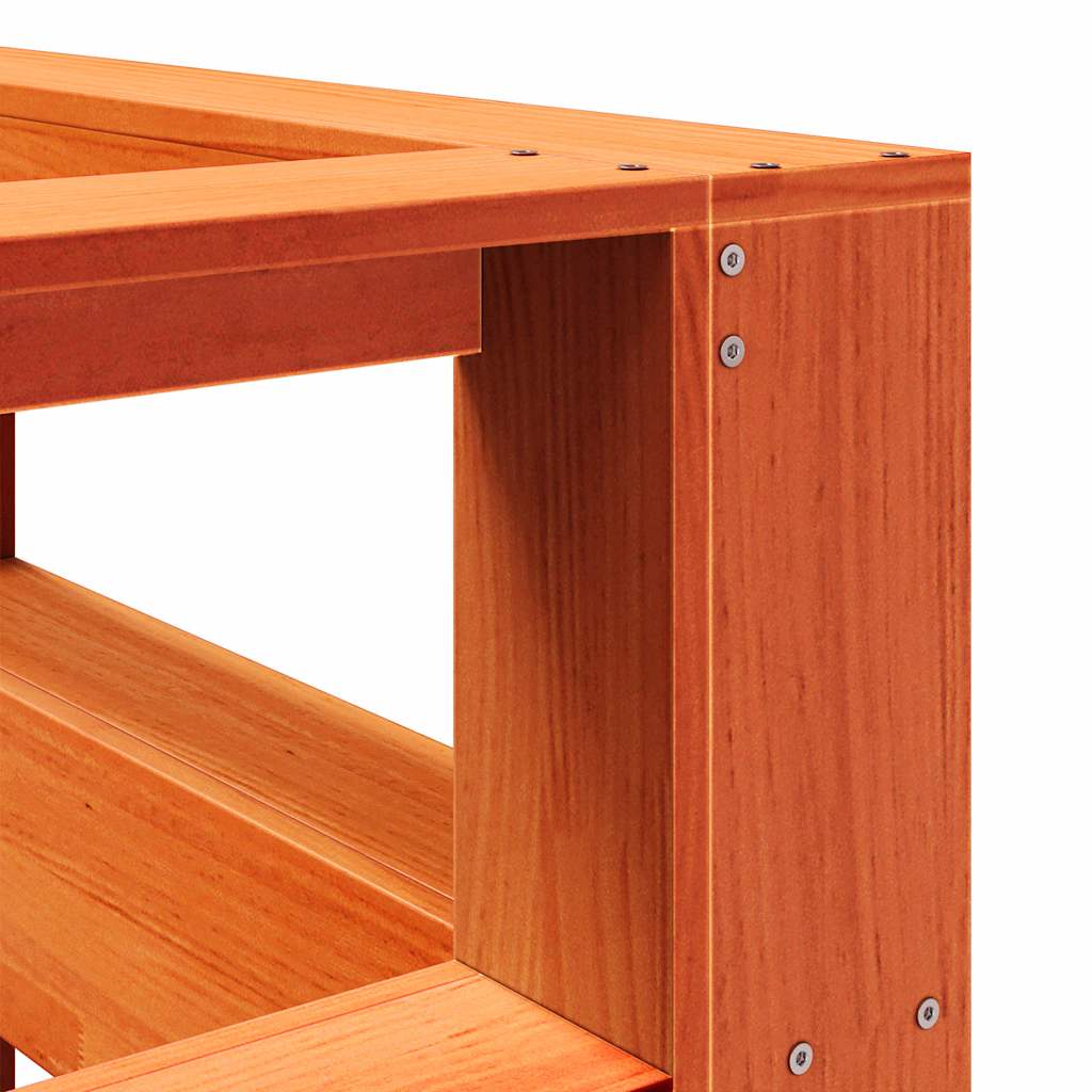 Bookcase Headboard L-Shaped 180 Cm Solid Wood Pine