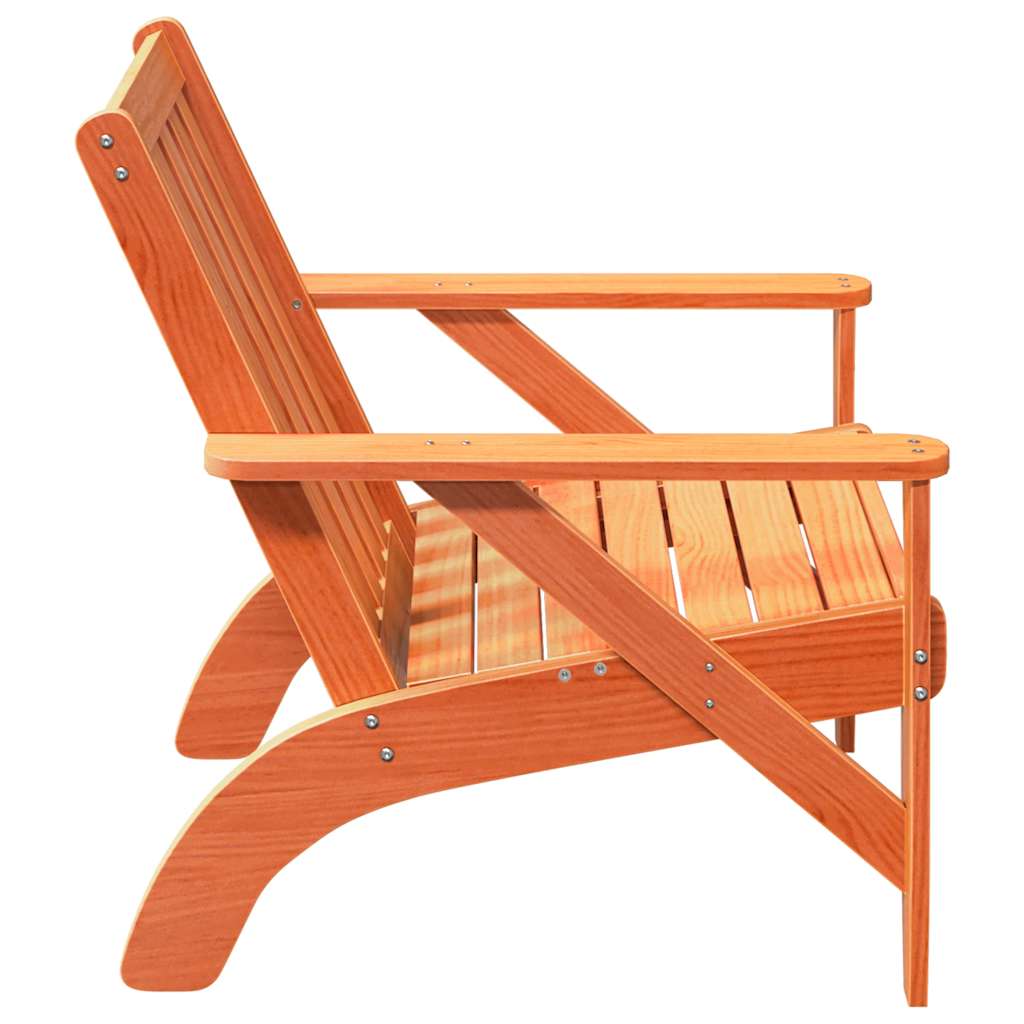 Garden Adirondack Chair 75X77X77 Cm Solid Wood Pine
