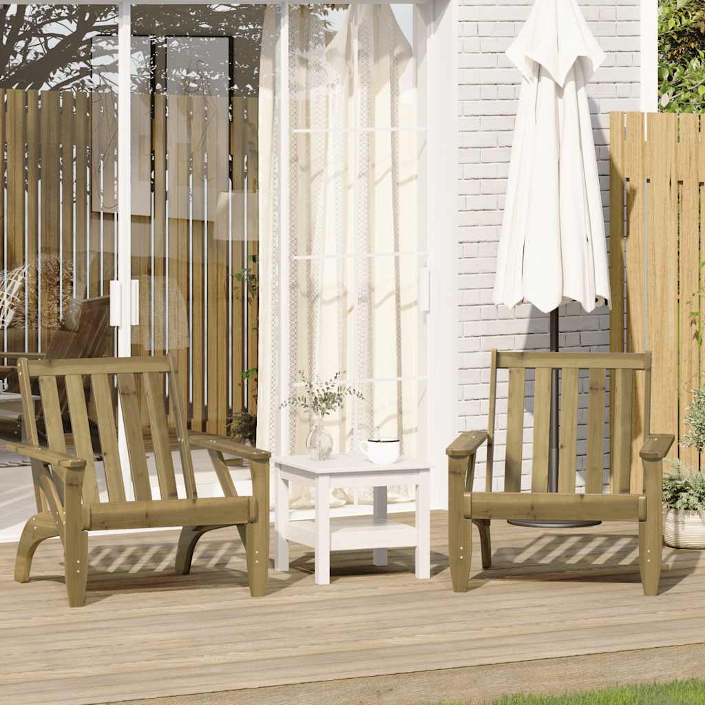 Garden Adirondack Chair 75X77X77 Cm Solid Wood Pine