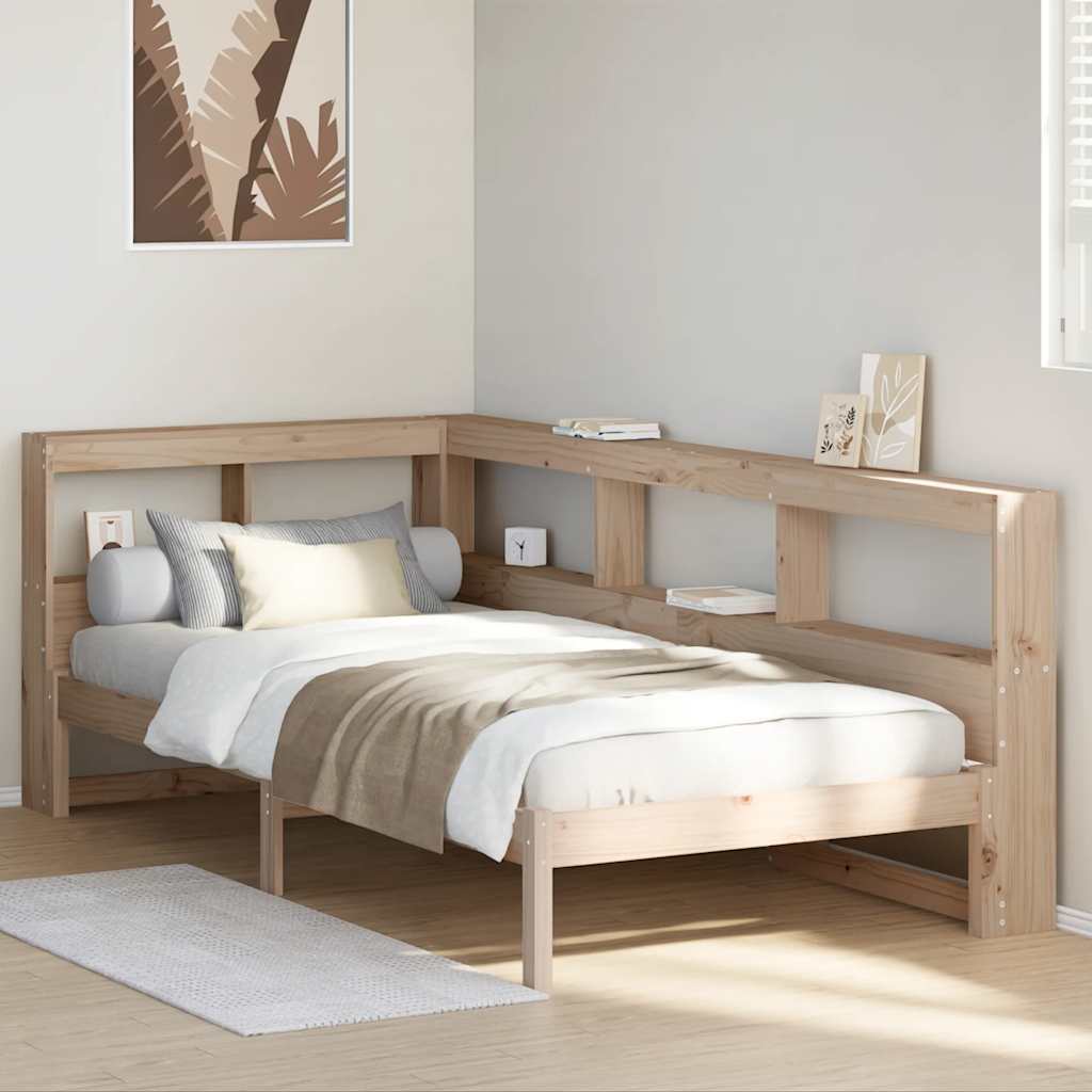 Bookcase Bed Without Mattress Small Single Solid Wood Pine