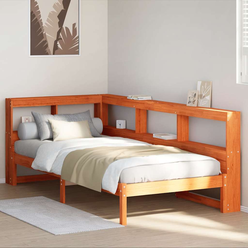 Bookcase Bed Without Mattress Small Single Solid Wood Pine