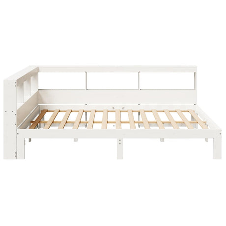 Bookcase Bed Without Mattress King Size Solid Wood Pine