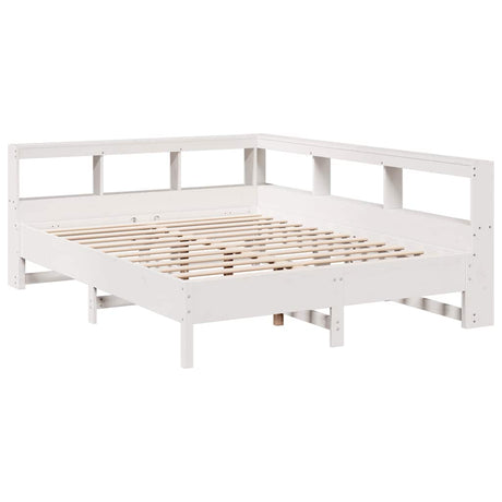 Bookcase Bed Without Mattress King Size Solid Wood Pine