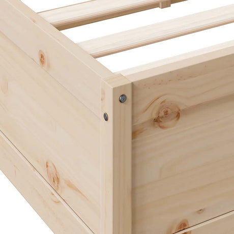 Bookcase Bed Without Mattress 180X200Cm Solid Wood Pine