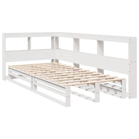 Bookcase Bed Without Mattress 90X200Cm Solid Wood Pine