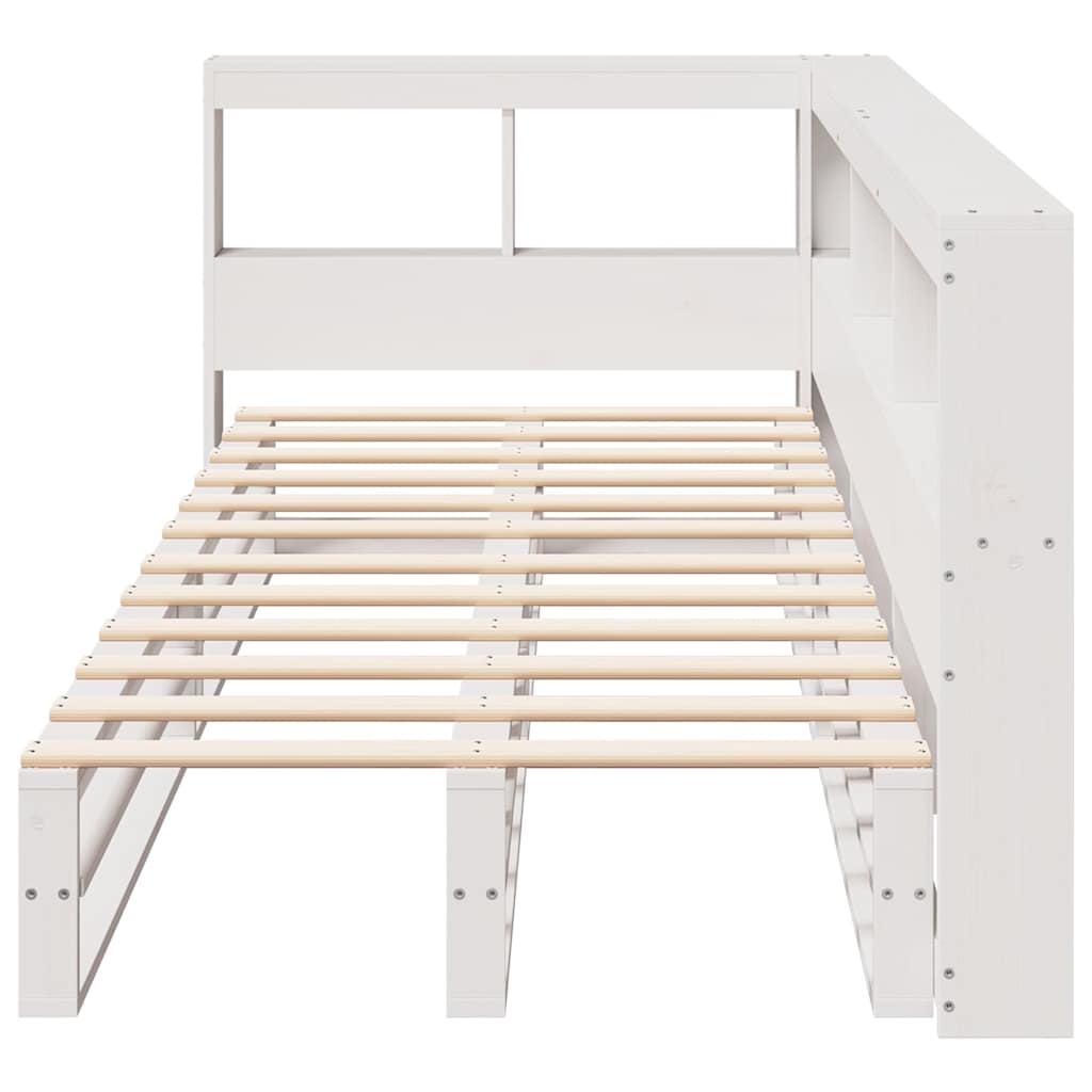 Bookcase Bed Without Mattress 90X200Cm Solid Wood Pine