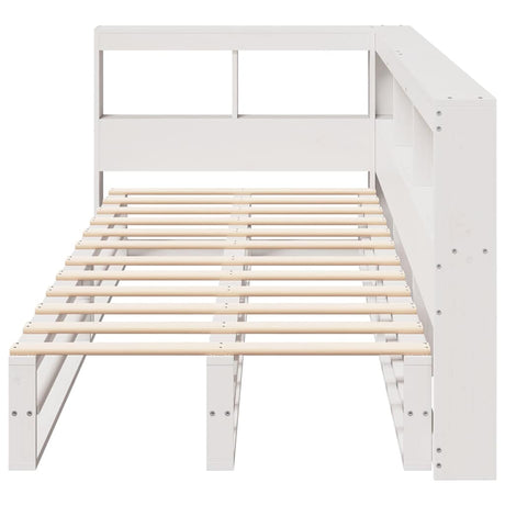 Bookcase Bed Without Mattress 90X200Cm Solid Wood Pine