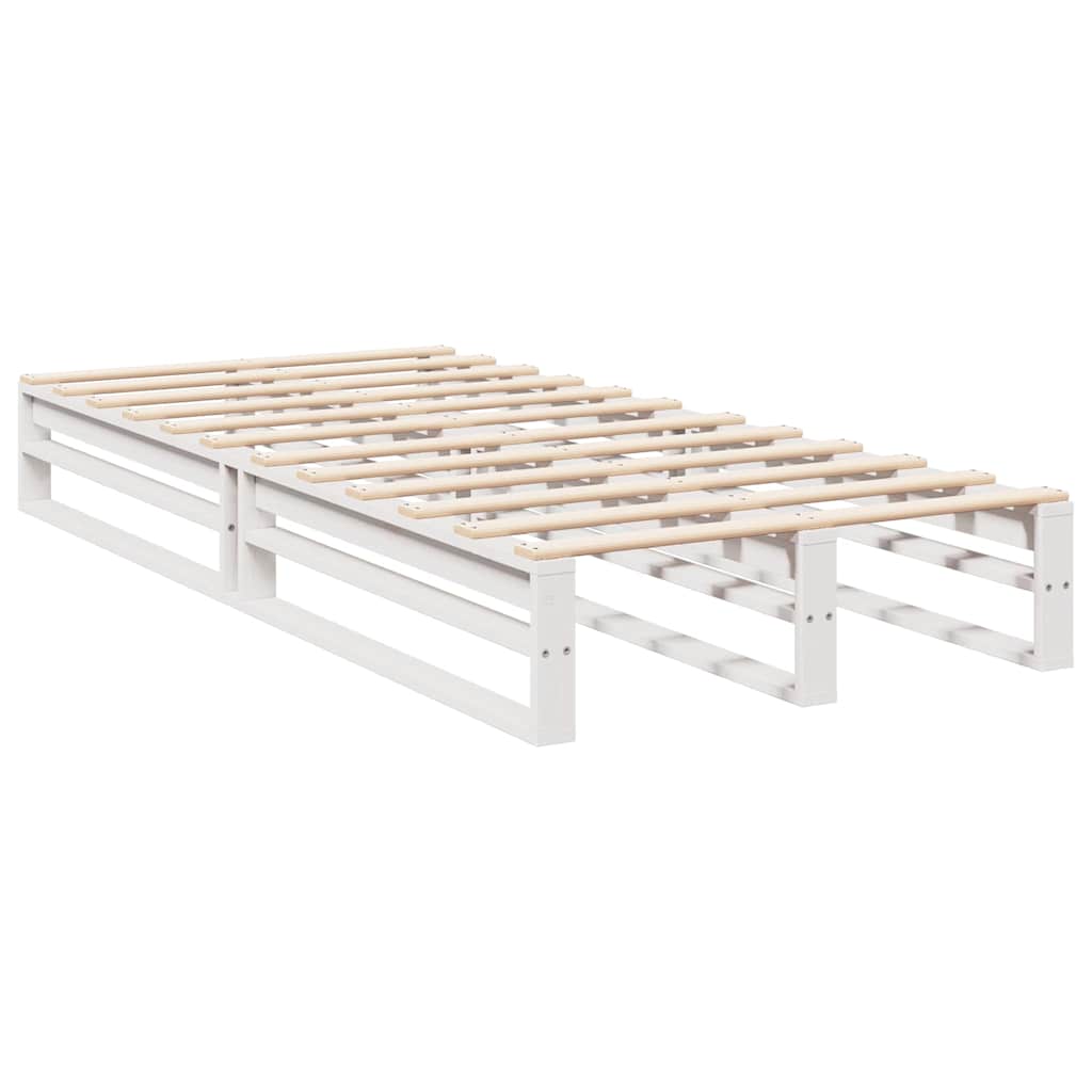 Bookcase Bed Without Mattress 90X200Cm Solid Wood Pine