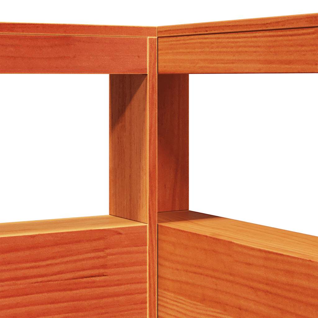 Bookcase Bed Without Mattress 140X200Cm Solid Wood Pine