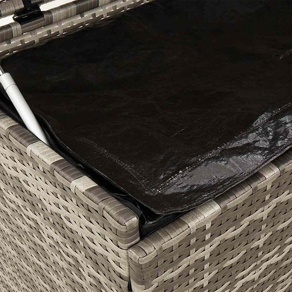 Garden Storage Box With Wheels Poly Rattan